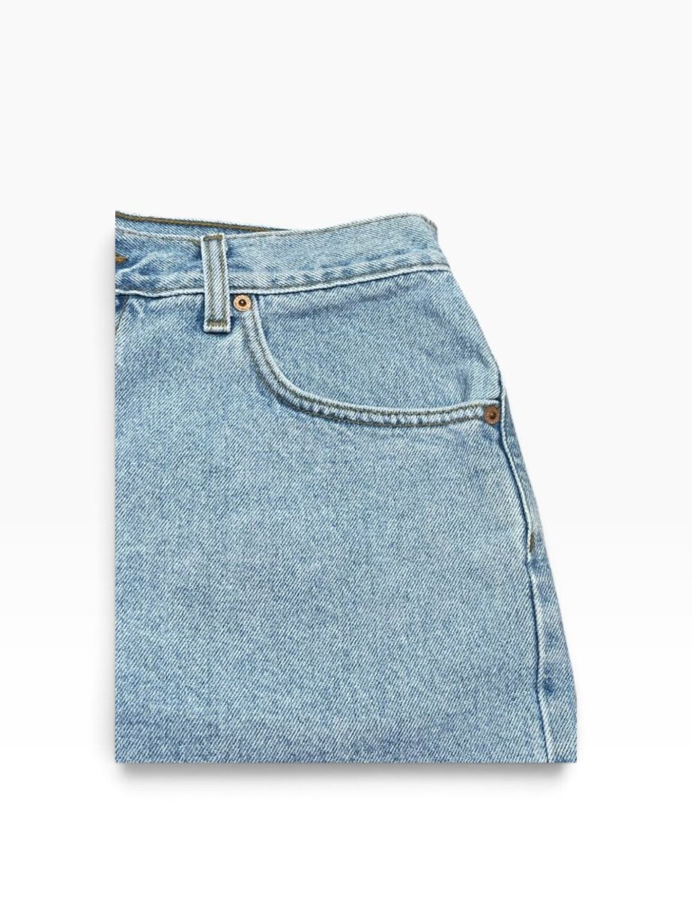 Vintage 90s Cutoff Denim Shorts Calvin Klein sz 13 Made in USA - Picture 5 of 11